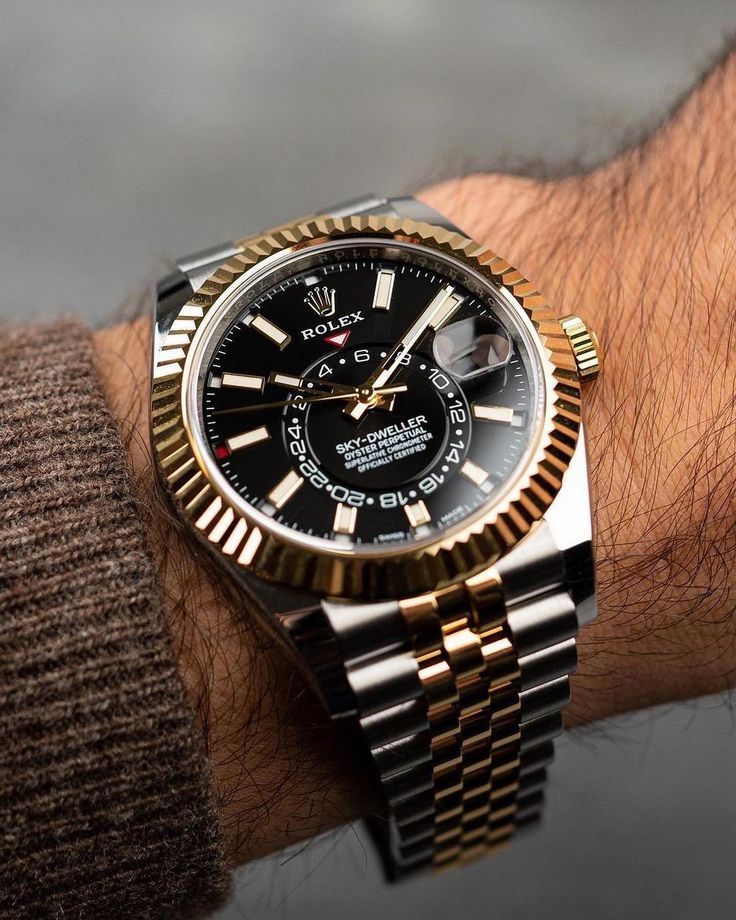 Rolex- Datejust Double Tone Black dial Master A-quartz movement