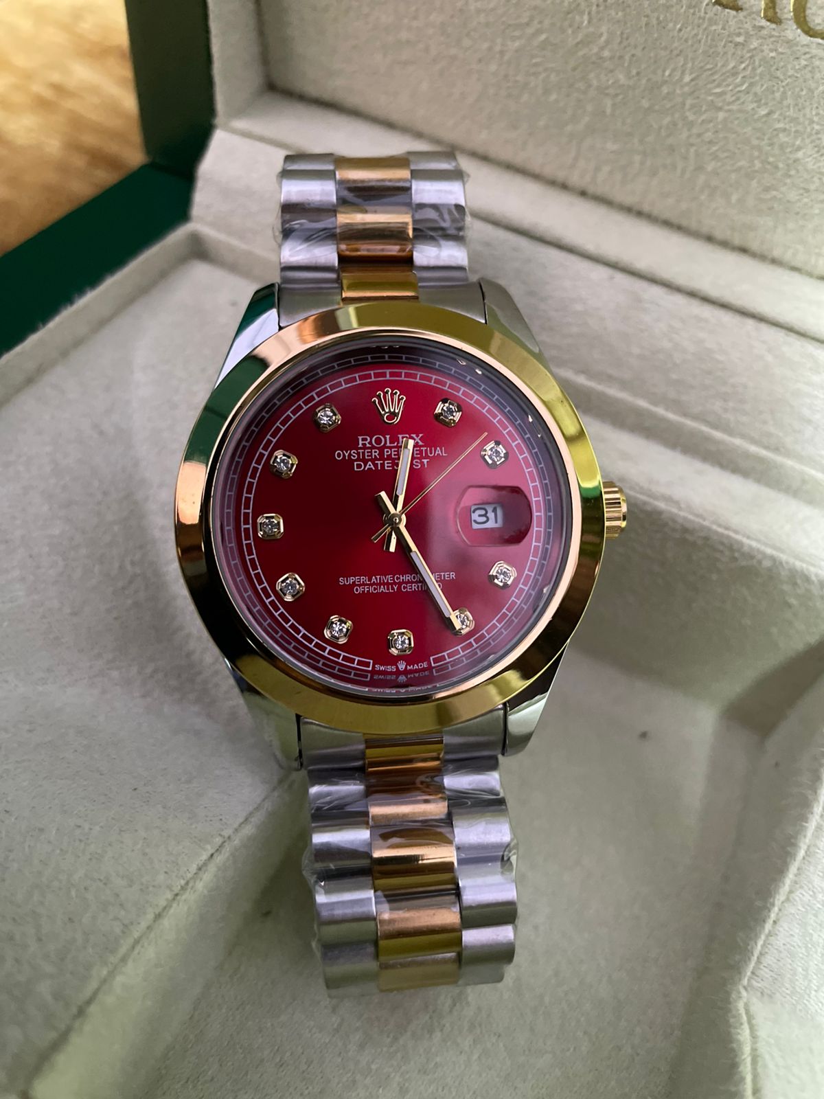 Rolex Oyster Perpetual DateJust Double tone Black & Gold