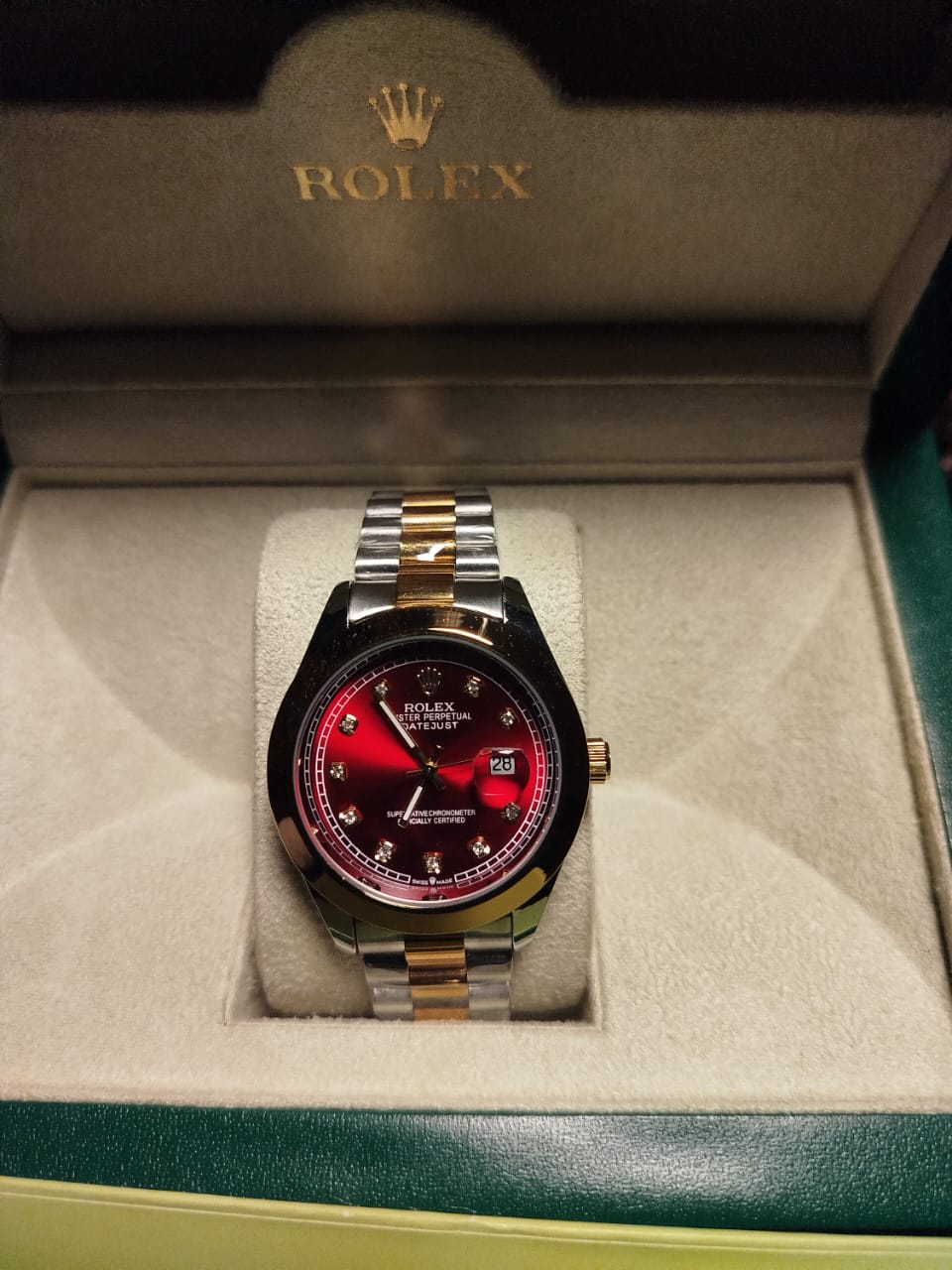 Rolex Oyster Perpetual DateJust Double tone Black & Gold