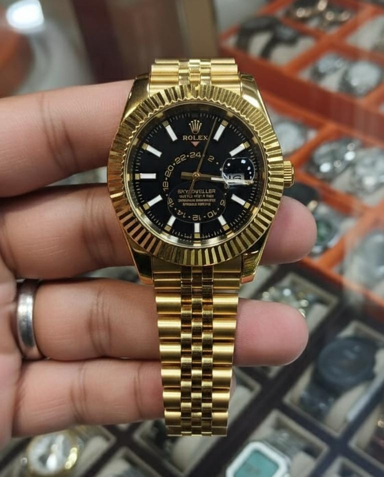 Rolex- Datejust Double Tone Black dial Master A-quartz movement