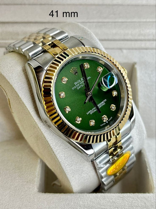 Rolex Oyster Perpetual DateJust Double tone Black & Gold